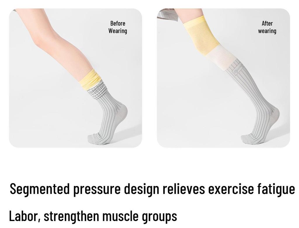 Women's Non-Slip Over-the-Knee Sports Socks for Tennis, Hiking, and Badminton