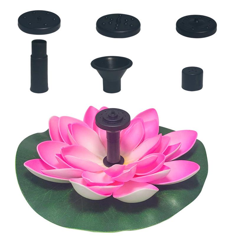 2.5W Solar Lotus Leaf Floating Bird Bath Fountain for Gardens