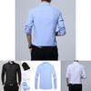 Versatile New Men's Casual Long Sleeve Slim Fit Solid Cotton Dress Shirts