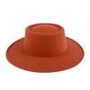 Formal Britishstyle Hat Wide Brim Flat Top Solid Color Winter Frenchinspired