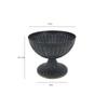 Distressed Metal Pedestal Vase Floral Bowl VintageInfluenced Elevated Stem Flower