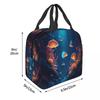 Underwater World Tropical Fish Insulated Lunch Bag for Women Office Cooler Thermal Food Box Tote Leakproof Lunch Boxes Container