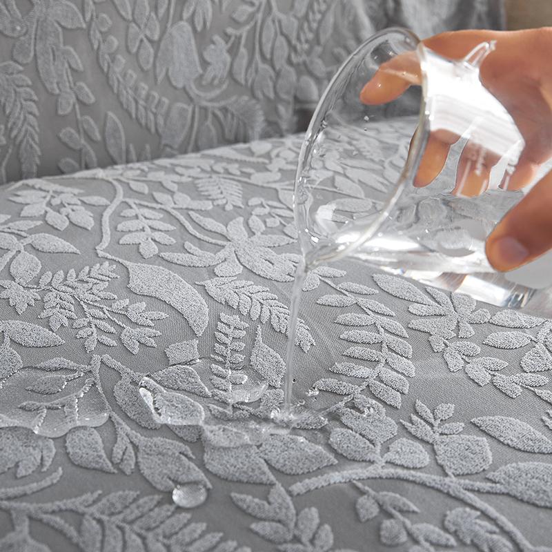 Jacquard Waterproof Sofa Seat Cushion Cover Furniture Protector For Pets Kids Stretch Washable Removable Slipcover