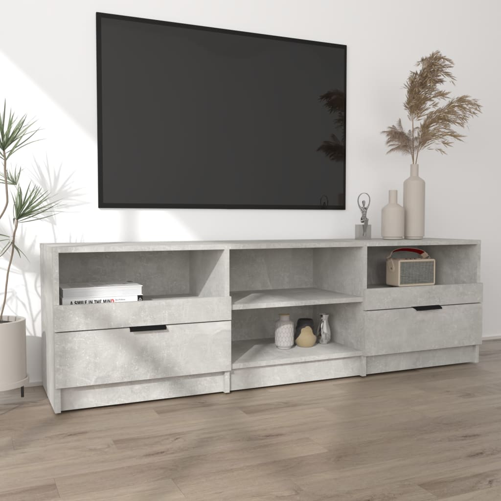 TV Cabinet Concrete Grey 150 x 33.5 x 45 cm Particleboard