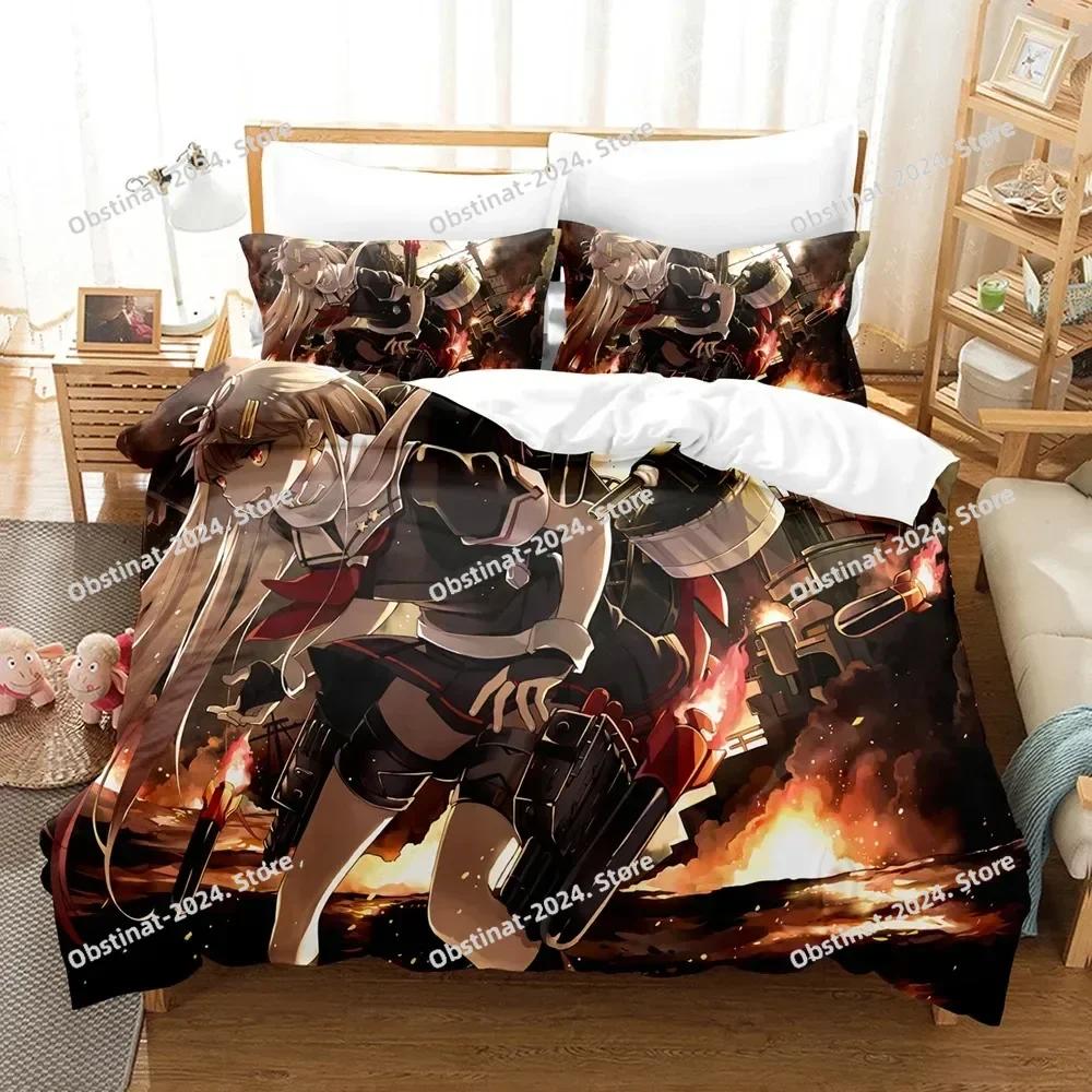 3d Game Kantai Collection Bedding Set Single Twin Print With Pillowcase Bed Duvet Cover Soft Single Double Queen Super King Size