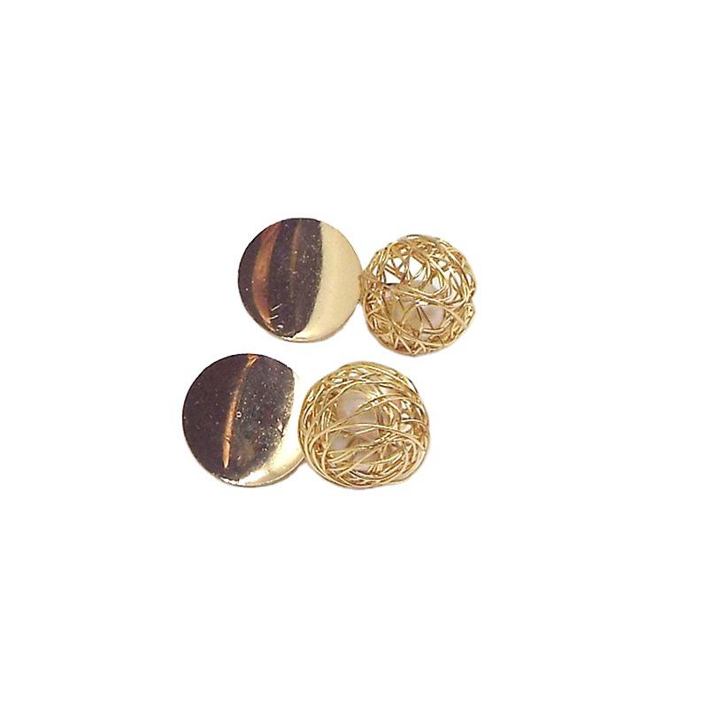 Retro Geometric Braided Pearl Earrings: European & American Style, Korean Trendy Metal Accessories