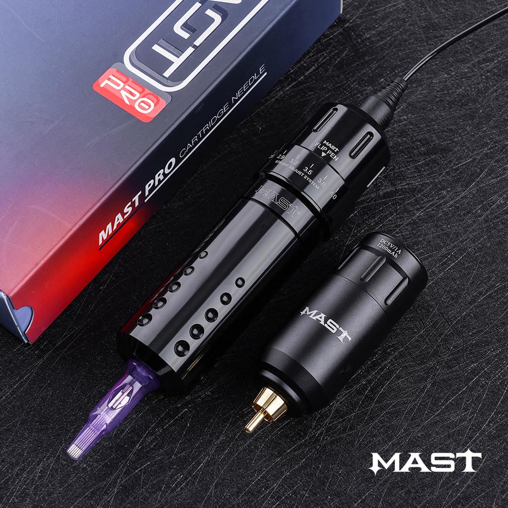 Mast Flip Rotary Tattoo Pen Machine with T1 Wireless Battery Tattoo Supplies