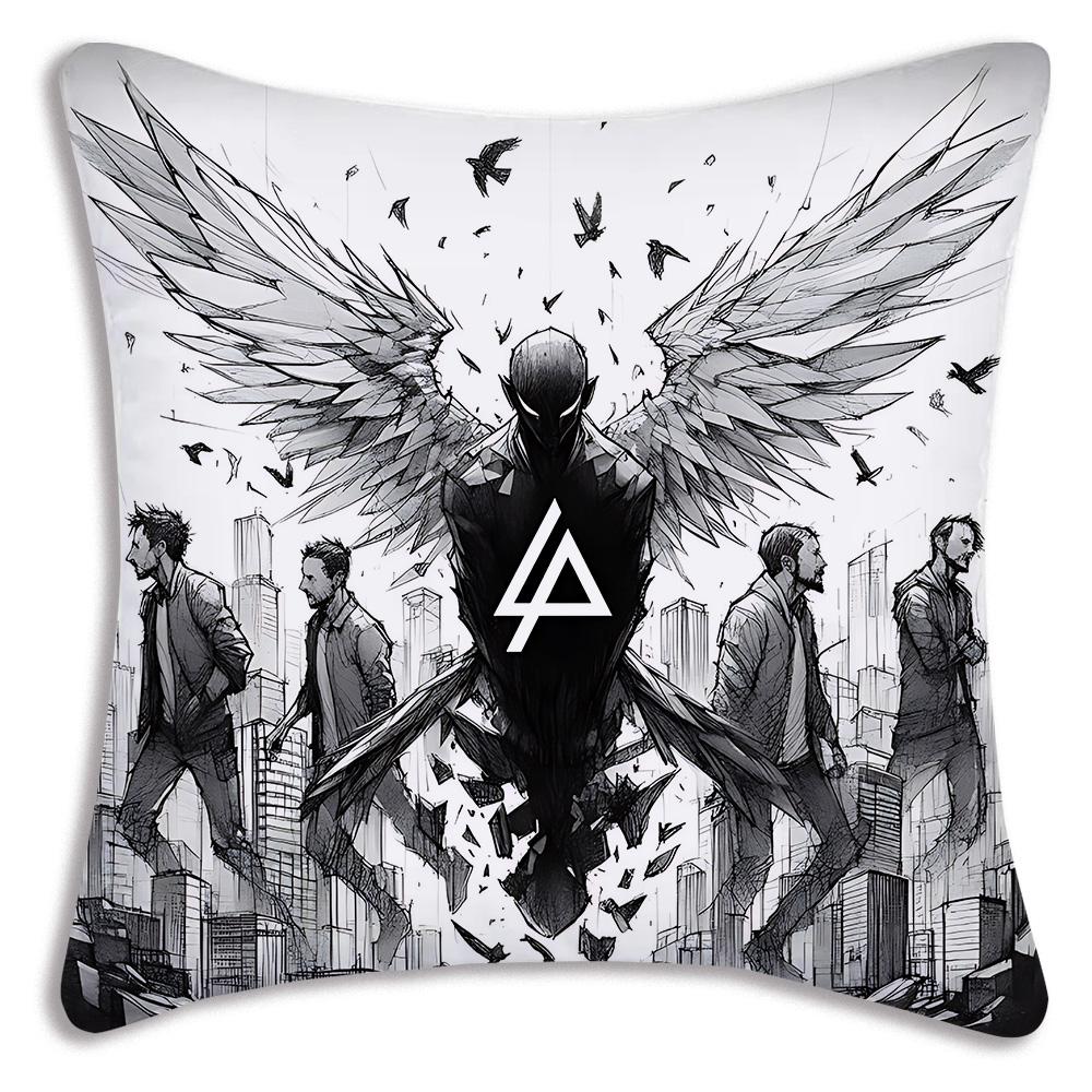 World Famous Rock Band Linkin P-Park Pillow Covers Sofa Decorative Home Double-Sided Printing Short Plush Cute Cushion Cover