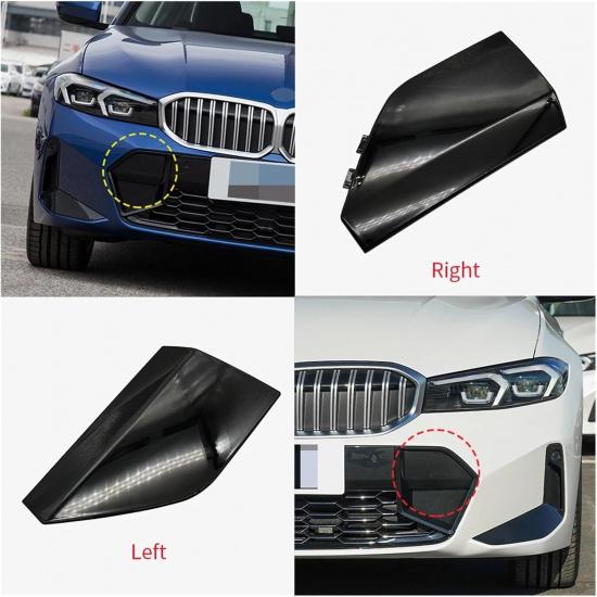 for BMW G20 G21 M Sport 3 Series 2022-2024 320 323 325 330i Car Front Bumper Left Right Side Tow Hook Cover Cap Black 51118085456 Replacement