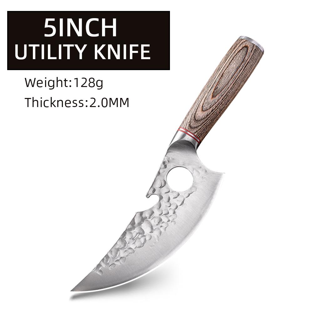 

Кухонный нож ручной ковки тесак для мяса нож для обвалки деревянная рукоятка нож шеф-повара тесак для мяса нож мясника кухонный инструмент 5 inch