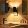 Cylindrical LED Night Light Plug-in Wall Lamp Motion Sensor Dimmable Warm White Touch Hallway Bedroom Stairs Corridor Indoor for