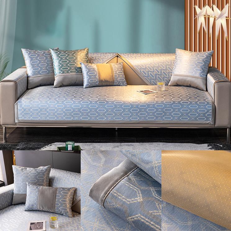 Summer Ice Silk Sofa Cushion Cooler Seat Cushion Non-slip All-inclusive Cover Cloth Towel Sofa Cover