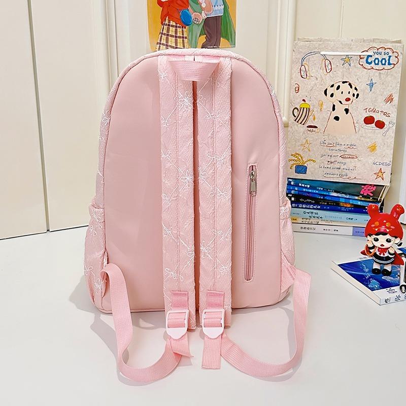 Girls backpack dopamine candy color junior high school students light shopping travel large capacity backpack