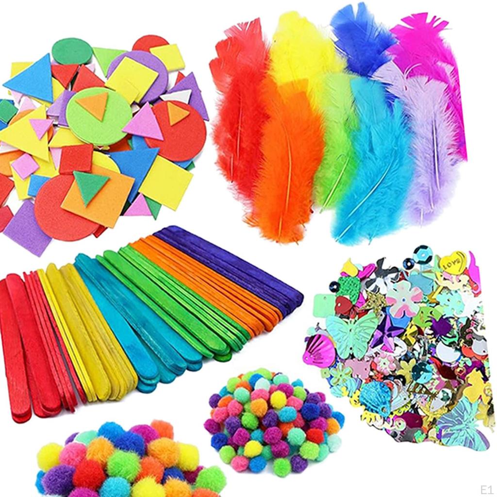 1000x Crafts for Kids Ages 4-8, DIY School Supplies, Age 4-6, 8-12 Toddlers Craft Materials Set