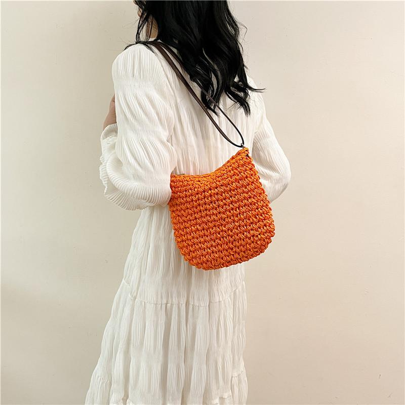 New Spring and Summer Casual Shoulder Bag Straw Woven Bag Woven Bag Handbag Beach Bag