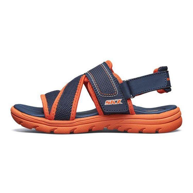 Skechers Supreme Durable Breathable Kids Sandals Kids sandals Blue Orange 92222L-NVOR 27.5