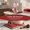 Christmas Gift for Kitchen Paper Towel Holder, Funny Snowman Elf Santa Claus Tissue Decorative Holiday Storage Stand Dispenser, Wooden Standing