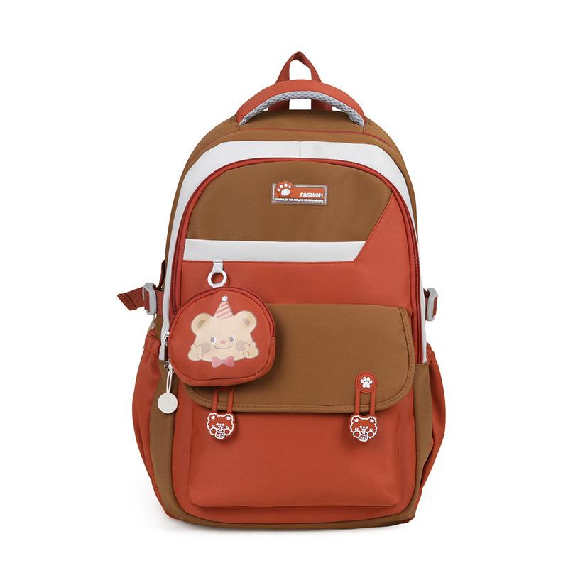 Schoolbag Schoolbag Female Ins Cute Junior High School Students Versatile Contrasting Color Backpack Simple Small Fresh Large Capacity Backpack