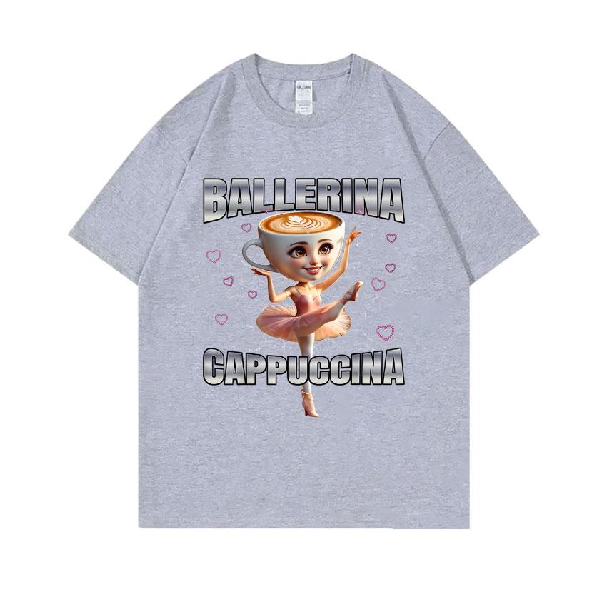 Italian Brainrot Ballerina Cappuccina Funny Meme Tshirt Unisex Unisex Casual Oversized Short Sleeve Unisex Humor Fashion Streetwear