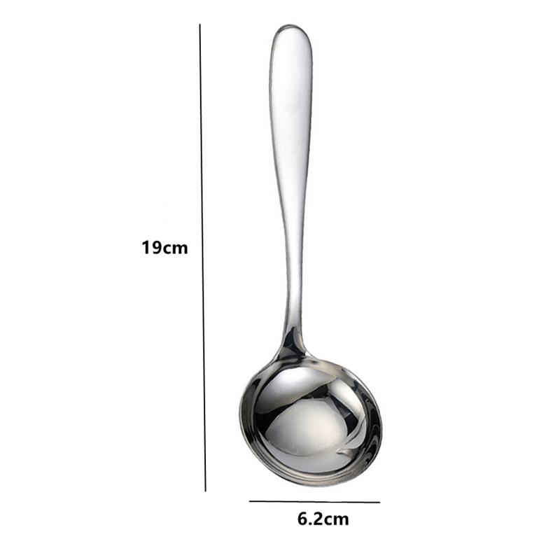 Korean Long Handle Deepen Soup Spoon Colander Stainless Steel Buffet Serving Tableware Home Tablespoons Cooking Utensils