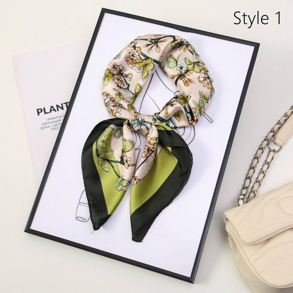 Fashion 70*70cm Hair Scarf Bohemia Style Sun Protection Silk Scarf Female Foulard Smooth Bandana Hairbands Women