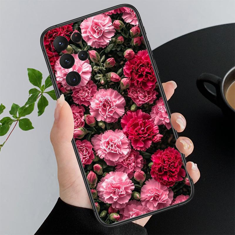 

Pink Flower Tulip Peony Phone Case For Samsung Galaxy S25 S24 S23 S22 S21 Ultra S24 S23 S22 S21 S25 Plus S24 FE S21 Ultra