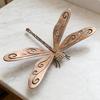 1/2/3Pcs Rusty Dragonfly Decoration Weather-proof 3D Metal Dragonfly Art Statue Indoor Outdoor Garden Patio Backyard Fence Wall Ornament