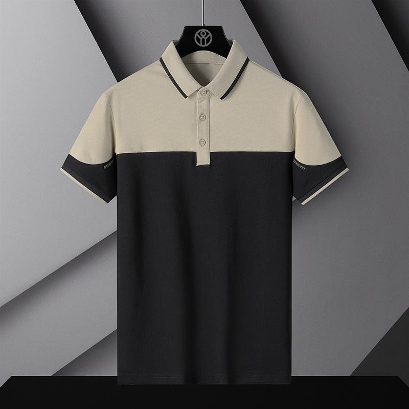 Short Sleeved Men's Summer Ice Thin Lapel Business Casual Polo Shirt