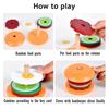 Wooden Hamburg Sandwich Stacking Toys for Toddlers and Kids Montessori Preschool Educational Toys Fine Motor Skill kitchen Toy