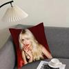 Singer Sabrina Carpenters Cushion Cover Reversible Plush Pillow Cover – For Car, Sofa, Bedroom, Perfect As A Gift.