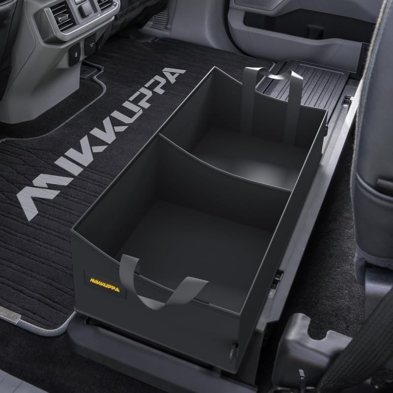 MIKKUPPA Truck Under Seat Storage - Replacement for 2015-2024 Ford F150 F250 F350, 3 Compartments Truck Tool Box Organizer Underseat Storage Bag for truck double seats