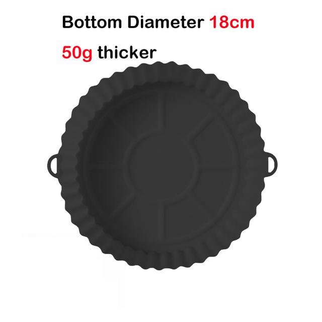 

Силиконовый горшок для аэрофритюрницы, духовка, противень для выпечки, жареная пицца, курица, корзина, коврик, квадратный, круглый, сменные принадлежности для сковороды-гриля