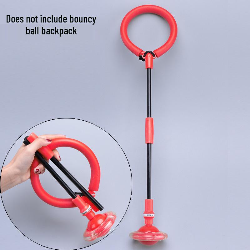 Elastic Flashing Bouncing Ball and Rotating Jump Hoop Set for Kids and Adults