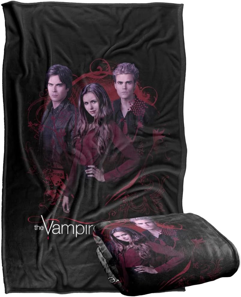 Vampire Diaries Blanket Company of Three Silky Touch Super Soft Throw Blanket Size: 75*100cm, Weight: 230 GSM