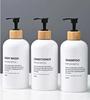 3 Pack 500ml Refillable Dispenser Bottles with Black for Shampoo, Body Wash, Conditioner - Empty Lotion Containers for Bathroom, Salon, Travel
