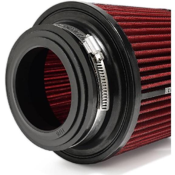 3" 3.5" 4" Inlet Car Replacement Cold Air Intake Filter 76Mm 89Mm 102Mm 3 Sizes In 1 High Flow Performance Cone Air Filter (Red)
