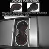 SENSHINE Cup Holder erts Liners for Tesla Model 3 Accessories - for Model Y 2025 -2024 Center Console Cup Holder Coasters Protector Mats Pads 3D