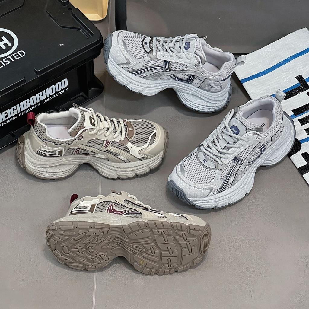 Platform Dad Shoes Women's 2025 Autumn New Mesh Breathable Women's Shoes Casual Versatile Running Shoes Ultra-light Sports Shoes