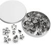 12Pcs Flower Shape Cookie Molds Biscuit Cutters 304 Stainless Steel Baking Supplies For Creative Dessert Pastries Tool