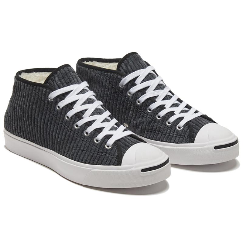 Converse Jack Purcell Comfortable Lace-up Mid-top Canvas Shoes Unisex Black