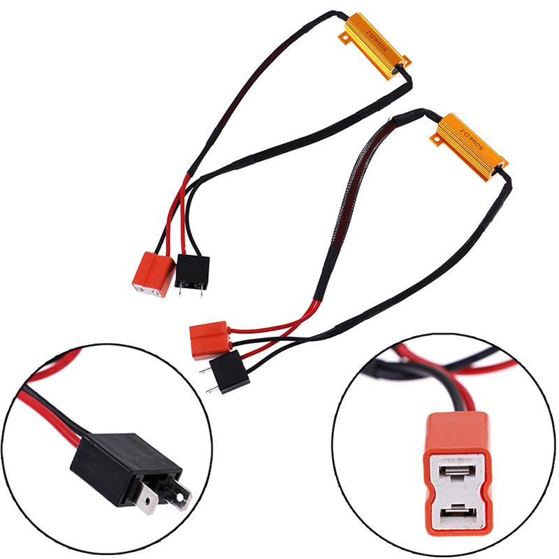

2Pcs H7 50W Led Decoder Car Load Resistor Warning Canceller Decoder Light