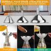 1Set 3Pcs Stainless Steel Mini Funnel Set Ideal for Oil Wine Liquid Dispensing Integrated Distributor