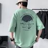 Heavyweight Combed Cotton T-Shirt Men's Oversized Drop Shoulder O-neck Tee