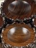 Base girevole in legno massello per sfera di cristallo base sferica rialzata Feng Shui sfera uovo intaglio zucca ornamento curvo base in legno