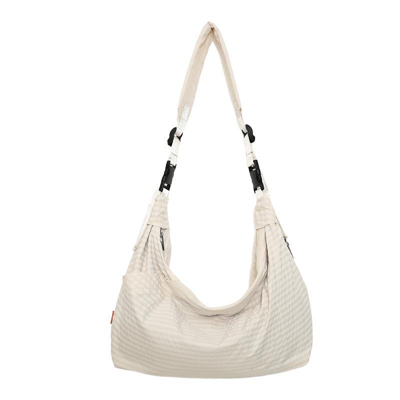 

Bag spring and summer new large-capacity pleated commuter shoulder bag messenger bag women s high-end sense simple and fashionable average size белый