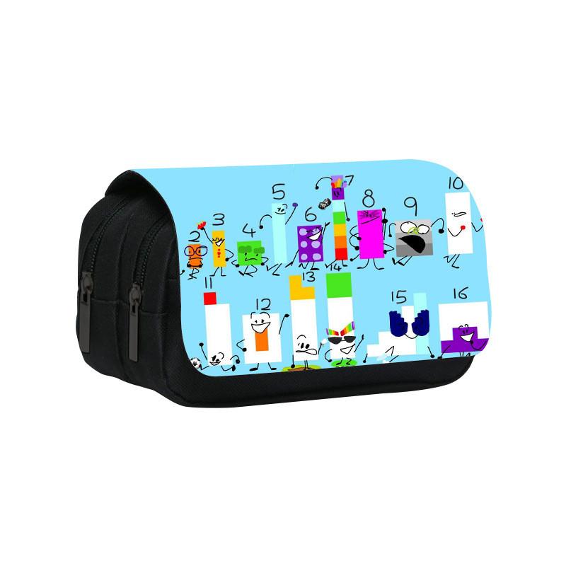 Double Numberblocks Layer Pencil Bag With Spacious Design For Classroom Use