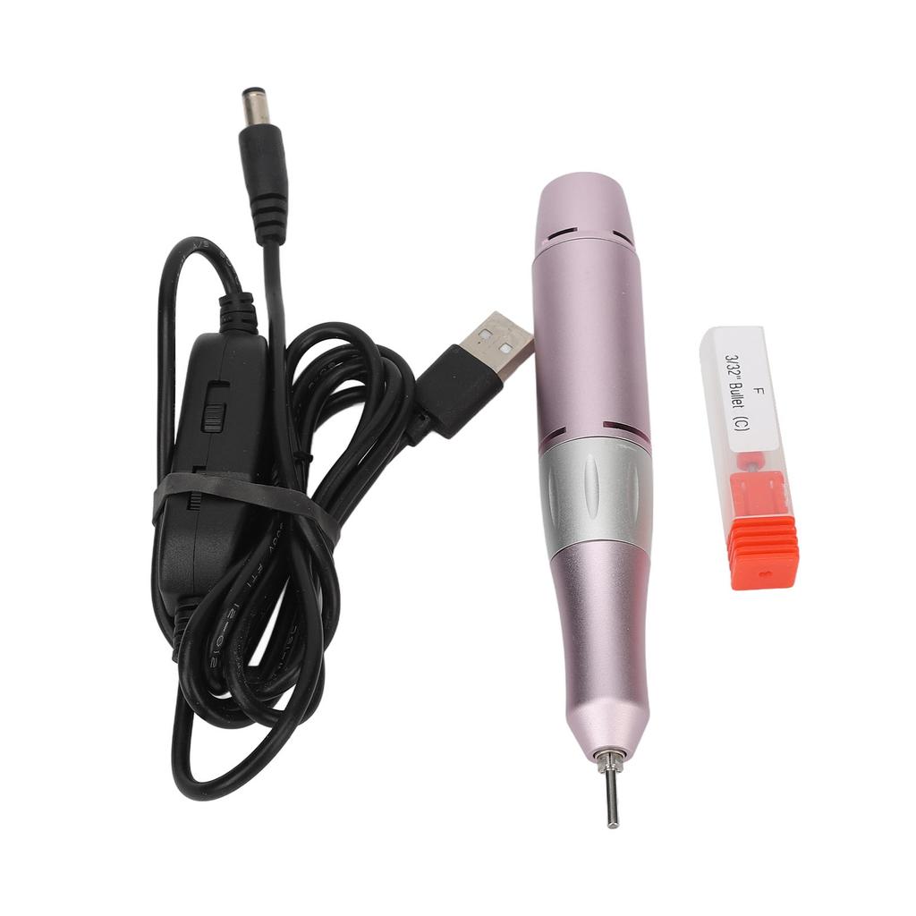 Nail Drill Machine Handpiece Adjustable Speed 30000 RPM Portable USB Nail Polishing Handle