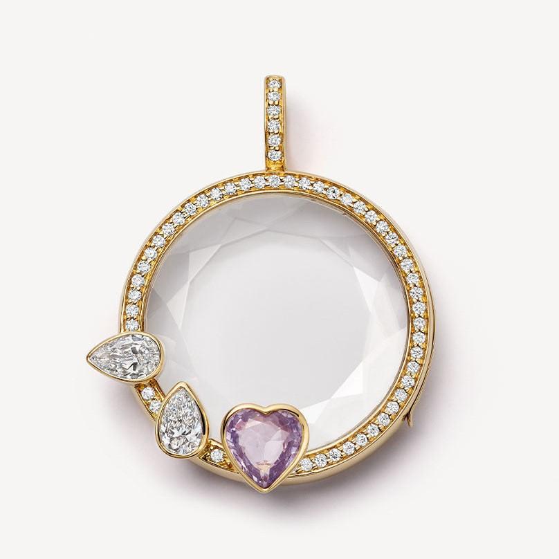 Hot Sale Transparent Glass Hollow Box Square Necklace DIY Accessories Zircon December Love Animal