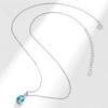 Himmelblaue Topas Anhänger Halskette Für Frauen Einzigartige Schlüsselbein Kette Schmuck Eleganter Edelstein Choker Geschenk