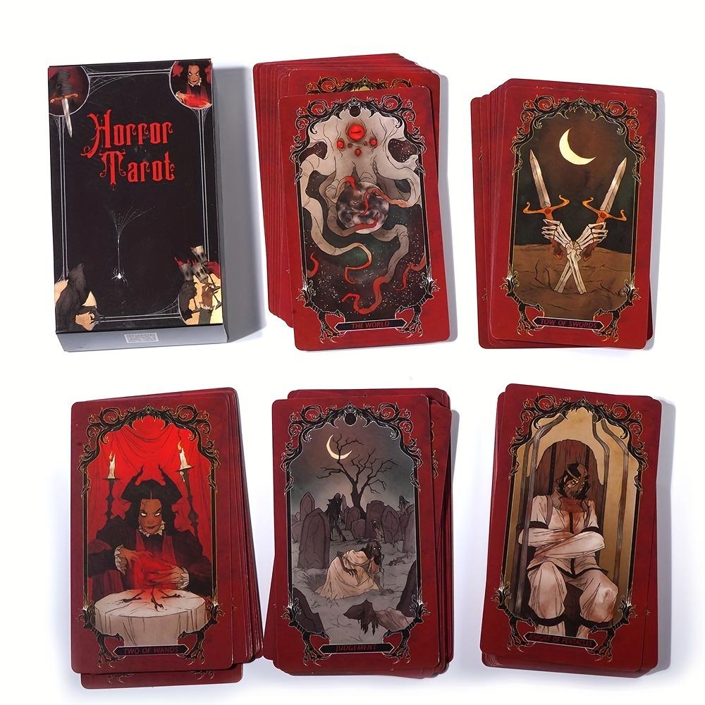 Horror Tarot Cards English  Fun Deck Table Divination Fate Board Games, Gaming Gift